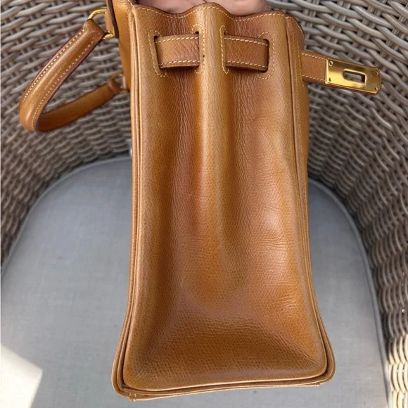 Authentic HERMES vintage KELLY 28 gold Courchevel Circa 1963 🦄 - Picture 12 of 16